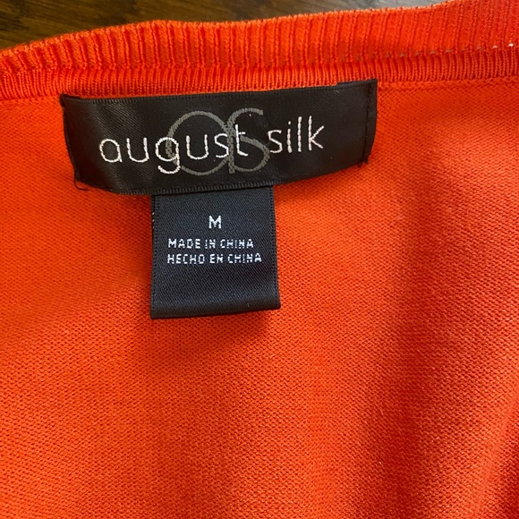 August Silk Blood Orange Silk Cardigan - Picture 8 of 9